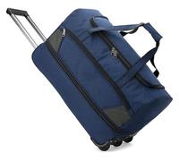 YTUK Bolsa de Lona con Ruedas, Bolsa de Gimnasio Plegable con Ruedas y asa, Bolsa de Viaje Ligera y fácil de Transportar.(Blue)