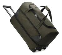 YTUK Bolsa de Lona con Ruedas, Bolsa de Gimnasio Plegable con Ruedas y asa, Bolsa de Viaje Ligera y fácil de Transportar.(Green)