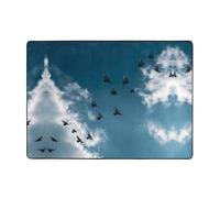 YTUOPWE Birds of Prey in the Blue Sky - Alfombra de área de 80 x 58 pulgadas para sala de estar, oficina, mesa de café, cama, balcón, suave, esponjosa, absorbente de agua, duradera