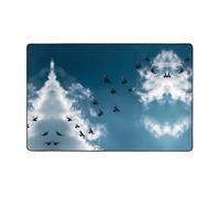 YTUOPWE Birds of Prey in the Blue Sky - Alfombra de tela de franela de 60 x 39 pulgadas para sala de estar, oficina, mesa de café, cama, balcón