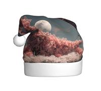 YTUOPWE El sombrero de Navidad con diseño de flores y media luna para adultos es suave y ligero