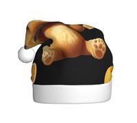 YTUOPWE El sombrero de Navidad con imagen de oso pequeño que ama comer frutas para adultos es suave y ligero