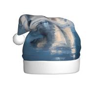 YTUOPWE El sombrero de Navidad con imagen de oso polar sobre hielo para adultos es suave y ligero