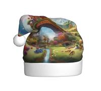 YTUOPWE El sombrero de Navidad Little World Under the Rainbow Picture para adultos es suave y ligero