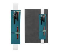 YTUOPWE Estuche de piel de PVC con imagen de faro negro brillante 2 en 1, antideslizante, almacenamiento esencial para cuentas de viaje, White, Talla única, Mochila escolar