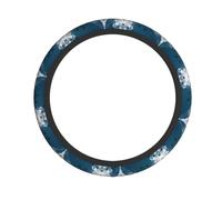 YTUOPWE Funda para volante con imagen de aves de presa en el cielo azul para mujeres y hombres, duradera, antideslizante, elástica, fácil de instalar, para sedanes, SUV, cuatrimotos, camiones