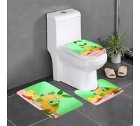 YTUOPWE Juego de 3 alfombrillas de franela antideslizantes de 24 x 16 pulgadas, imagen refrescante de limonada gruesa y cómoda para baño, cocina y aseo