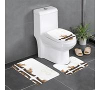 YTUOPWE Juego de 3 alfombrillas de franela antideslizantes de 61 x 40,6 cm, diseño de gatito mirando las estrellas, grueso y cómodo para el baño, la cocina y el inodoro