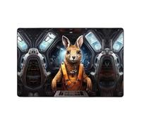 YTUOPWE Koala in the spaceship - Alfombra de tela de franela de 60 x 39 pulgadas para sala de estar, oficina, mesa de café, cama, balcón