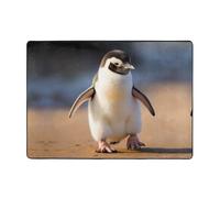 YTUOPWE Little Penguin Learning to walk - Alfombra de 80 x 58 pulgadas para sala de estar, oficina, mesa de café, cama, balcón, suave, esponjosa, absorbente de agua, duradera