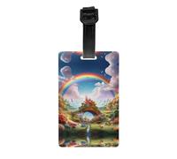 YTUOPWE Little World Under The Rainbow - Etiqueta de equipaje con imagen para equipaje adecuada tanto para hombres como para mujeres, impresa con etiquetas multifuncionales y bonitas