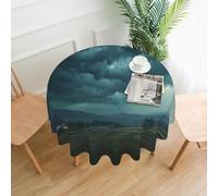 YTUOPWE Mantel decorativo redondo con diseño de The storm after the calm de 60 pulgadas para comedor interior y exterior, fiestas, bodas