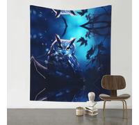 YTUOPWE Tapiz decorativo de 152 x 129 cm, diseño de búho a la luz de la luna, suave, duradero, agradable al tacto, ligero, para colgar en la pared en interiores y exteriores