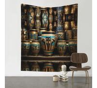 YTUOPWE Tapiz decorativo de 152 x 129 cm, diseño de tarro mágico egipcio, suave, duradero, agradable al tacto, ligero, para colgar en la pared para uso en interiores y exteriores