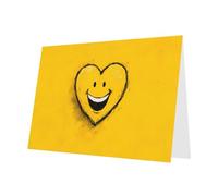 YTUOPWE Tarjeta de felicitación gris con diseño de cheques en blanco y perlas, hermoso bloque de notas en blanco, imagen de amor sonriente