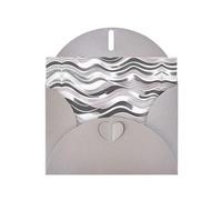 YTUOPWE Tarjeta de felicitación gris con diseño de cuadros en blanco y perla, hermoso bloque de notas en blanco, ondas dinámicas