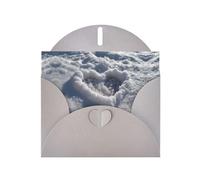 YTUOPWE Tarjeta de felicitación gris con diseño de cuadros en blanco y perlas, hermoso bloque de notas en blanco, imagen de amor en la nieve