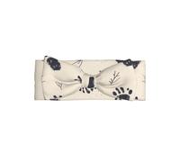 YTUOPWE The beauty of small footprints Picture Baby Bow Headband - Diadema de poliéster suave, agradable al tacto y elástica para bebés de 0 a 6 meses