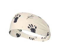 YTUOPWE The beauty of small footprints Picture Elastic Exercise Headband Sports Head Tie for Men and Women, Soft, Quick-Dry