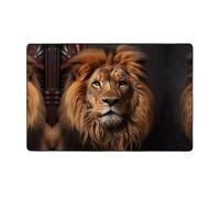 YTUOPWE The Lion's Gaze - Alfombra de tela de franela de 60 x 39 pulgadas para sala de estar, oficina, mesa de café, cama, balcón