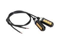 YTVPPKLGG luz intermitente led 2x Motocicleta LED DRL Ámbar Parada De Freno Luz Señal Giro Trasera Indicador 12V