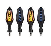 YTVPPKLGG luz intermitente led Indicador LED De Señal Giro Para Motocicleta, Luz Intermitente, Flechas DRL Color Blanco Ámbar, Flujo Secuencial, 12V, 10mm