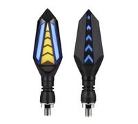 YTVPPKLGG luz intermitente led Indicador LED De Señal Giro Para Motocicleta, Luz Intermitente, Flechas DRL Color Blanco Ámbar, Flujo Secuencial, 12V, 10mm