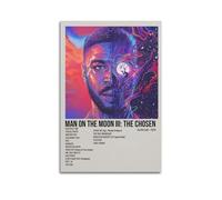 YTWRGWERR Kid Cudi Album Man On The Chosen - Póster estético de pared con diseño de hombre en la luna III, arte decorativo para pared, lienzo vintage para sala de estar, dormitorio, 40 x 60 cm, estilo
