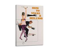 YTWRGWERR Póster estético de la película "Cómo robar un millón" para pared, pintura decorativa, lienzo vintage para sala de estar, dormitorio, 60 x 90 cm, estilo marco