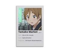 YTWRGWERR Tamako Market - Póster estético para pared, pintura decorativa, lienzo vintage para sala de estar, dormitorio, 50 x 75 cm, estilo sin marco