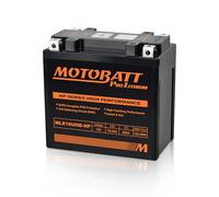 YTX14-BS LiFePO4 - Batería de litio para motocicleta, MotoBatt MLX16UHD-HP ATV UTV de 4 ruedas con mayor potencia de arranque (12 V, 600 CA, 10 A), compatible con piezas KTM, Yamaha, Honda, SUZUKI