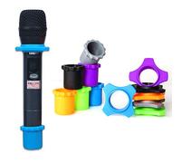 YTYKINOY 6 Sets Wireless Handheld Handheld Propop-resistente a la proteccin de micrfonos anti-rolling anillo de silicona y soporte de manga de vari