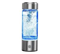 YTYOMUR Botella de agua de hidrógeno de 450 ml, dispositivo de electrolisis con carga USB, generación rápida de hidrógeno de 3 minutos, botella de agua de cristal apta para viajes y deportes, botella