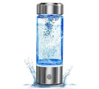 YTYOMUR Botella de agua de hidrógeno de 450 ml, generador de hidrógeno portátil con electrólisis de 3 minutos, botella de cristal recargable para oficina, hogar y exterior