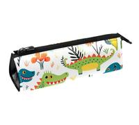 YTYVAGT Estuche estético, estuche para lápices, cocodrilo floral tropical, estuche pequeño para lápices