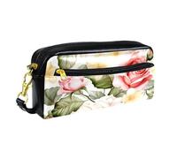 YTYVAGT Estuche para lápices, estuche para lápices, flores de acuarela brillante, peonía, estuche para bolígrafos