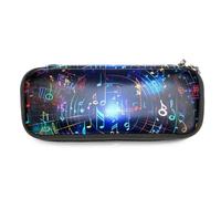 YTYVAGT Estuche para lápices, estuche pequeño, fantásticas notas musicales coloridas, bolsa para bolígrafos