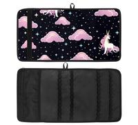 YTYVAGT Estuche para lápices, estuche pequeño, unicornio nube blanca y negra, estuche para bolígrafos