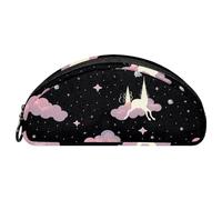 YTYVAGT Estuche para lápices, estuche pequeño, unicornio nube blanca y negra, estuche para bolígrafos