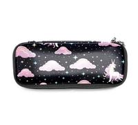 YTYVAGT Estuche para lápices, estuche pequeño, unicornio nube blanca y negra, estuche para bolígrafos