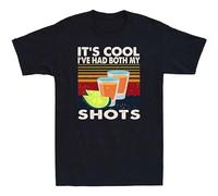 YU CUI Retro Lemonade It's Cool I've Had Both My Shots Vintage Men Short Sleeve T-Shirt T-Shirt Black 3XL