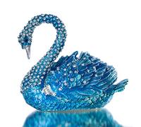 YU FENG - Joyero con Forma de Cisne Azul con bisagras para decoración del hogar
