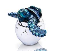 YU FENG - Joyero de cristal con diseño de tortuga de mar, estilo vintage, con bisagras