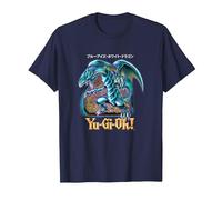 Yu-Gi-Oh! Blue Eyes White Dragon - Gráfico para Juegos PAPL2500 Camiseta, Hombre, Azul Marino, S