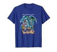 Yu-Gi-Oh! Blue Eyes White Dragon - Gráfico para Juegos PAPL2500 Camiseta, Hombre, Azul Real, S