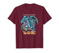 Yu-Gi-Oh! Blue Eyes White Dragon - Gráfico para Juegos PAPL2500 Camiseta, Hombre, Granate, S