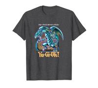 Yu-Gi-Oh! Blue Eyes White Dragon - Gráfico para Juegos PAPL2500 Camiseta, Hombre, Jaspeado Oscuro, M