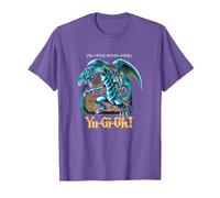 Yu-Gi-Oh! Blue Eyes White Dragon - Gráfico para Juegos PAPL2500 Camiseta, Hombre, Morado Jaspeado, S