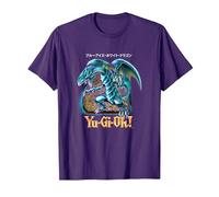 Yu-Gi-Oh! Blue Eyes White Dragon - Gráfico para Juegos PAPL2500 Camiseta, Hombre, Morado, S