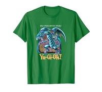 Yu-Gi-Oh! Blue Eyes White Dragon - Gráfico para Juegos PAPL2500 Camiseta, Hombre, Verde Kelly, S